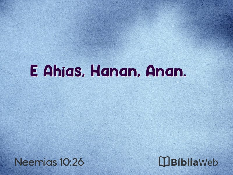 Neemias 10:26 em imagem para compartilhar