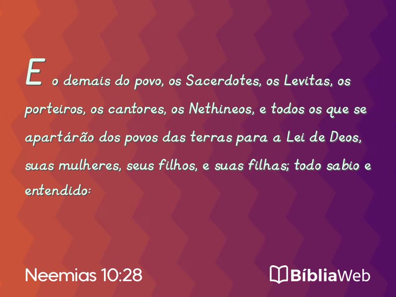 Neemias 10:28 em imagem para compartilhar