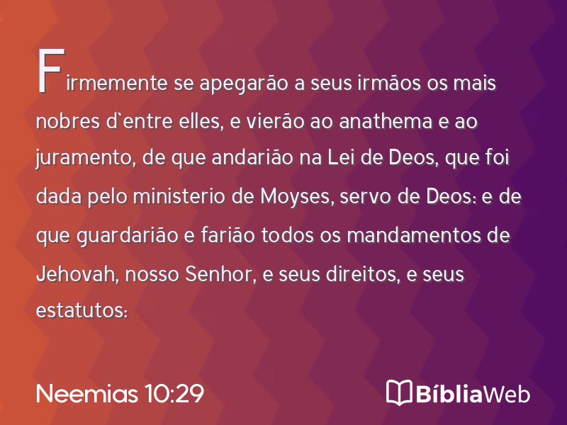 Neemias 10:29 em imagem para compartilhar