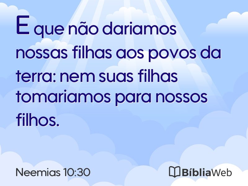 Neemias 10:30 em imagem para compartilhar