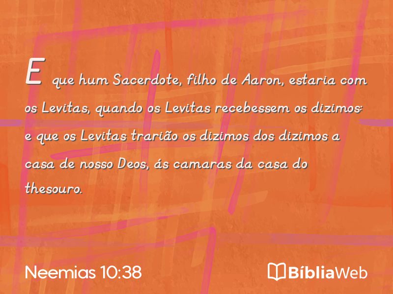 Neemias 10:38 em imagem para compartilhar