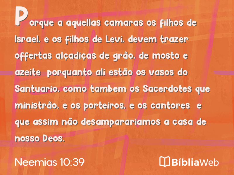 Neemias 10:39 em imagem para compartilhar