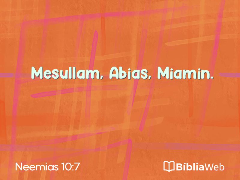 Neemias 10:7 em imagem para compartilhar