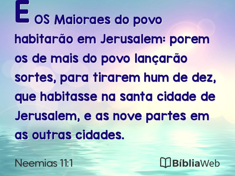 Neemias 11:1 em imagem para compartilhar