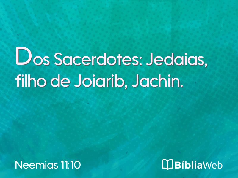 Neemias 11:10 em imagem para compartilhar