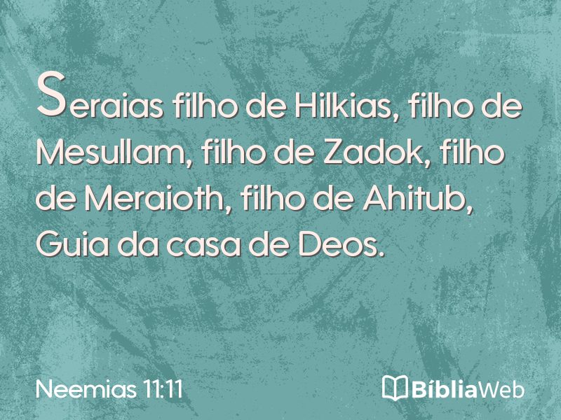 Neemias 11:11 em imagem para compartilhar