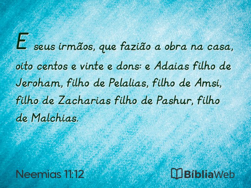 Neemias 11:12 em imagem para compartilhar