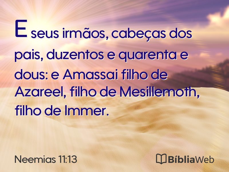 Neemias 11:13 em imagem para compartilhar