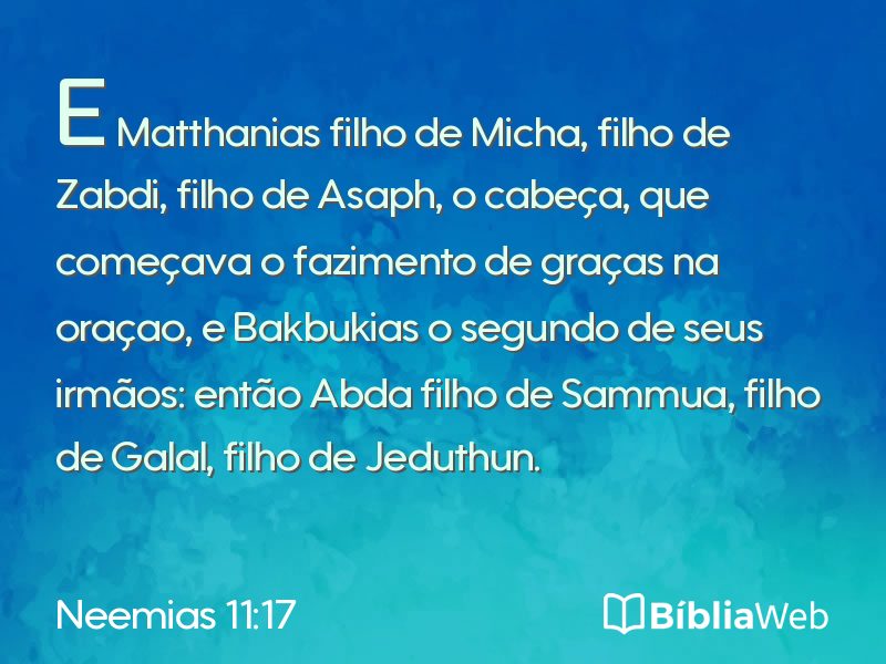 Neemias 11:17 em imagem para compartilhar