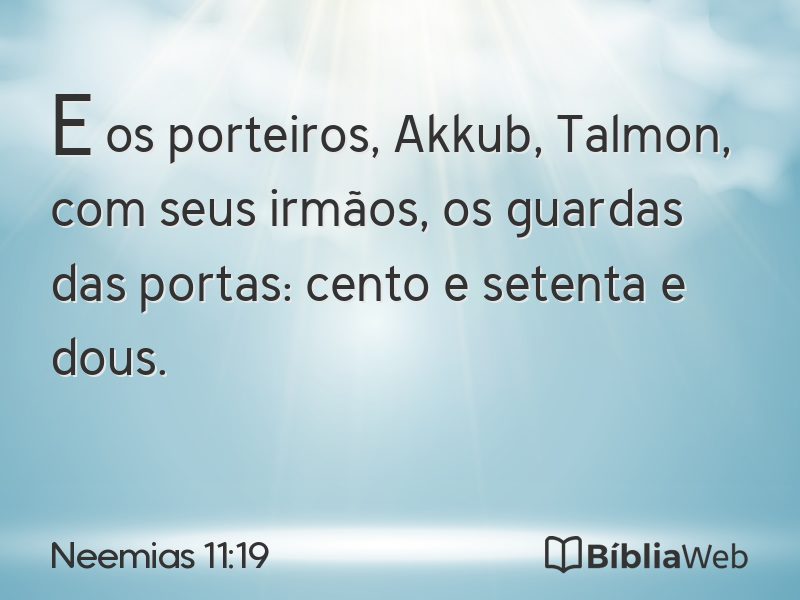 Neemias 11:19 em imagem para compartilhar
