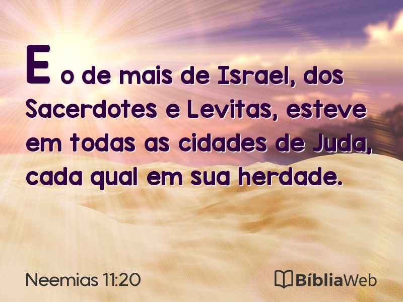 Neemias 11:20 em imagem para compartilhar