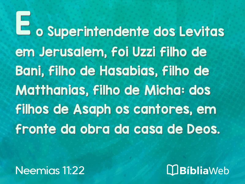 Neemias 11:22 em imagem para compartilhar