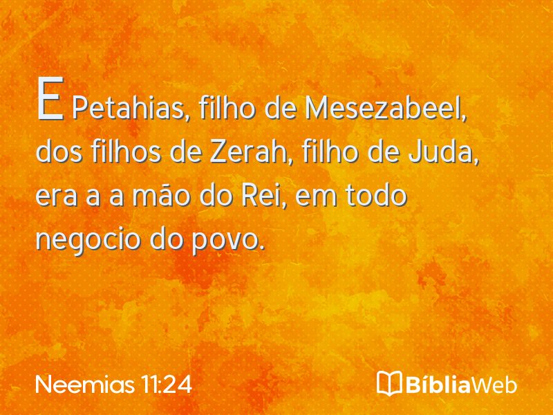 Neemias 11:24 em imagem para compartilhar