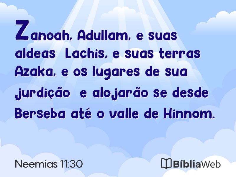 Neemias 11:30 em imagem para compartilhar