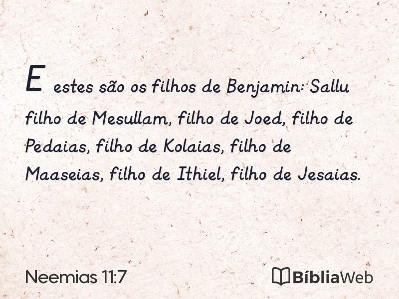 Neemias 11:7 em imagem para compartilhar