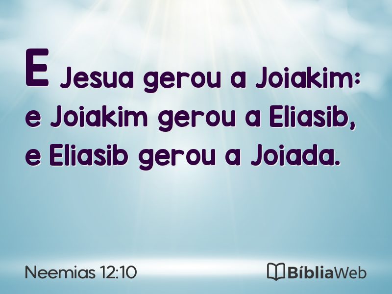Neemias 12:10 em imagem para compartilhar