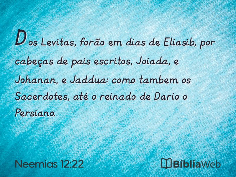 Neemias 12:22 em imagem para compartilhar