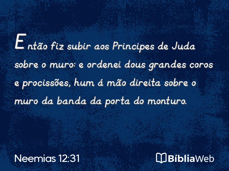 Neemias 12:31 em imagem para compartilhar