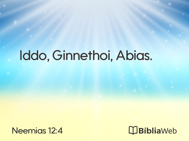 Neemias 12:4 em imagem para compartilhar