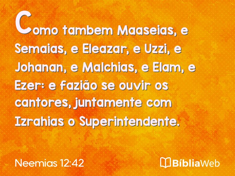 Neemias 12:42 em imagem para compartilhar