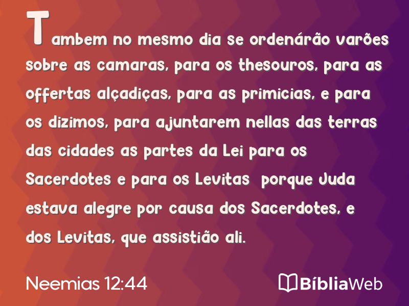 Neemias 12:44 em imagem para compartilhar