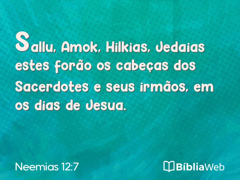 Neemias 12:7 em imagem para compartilhar