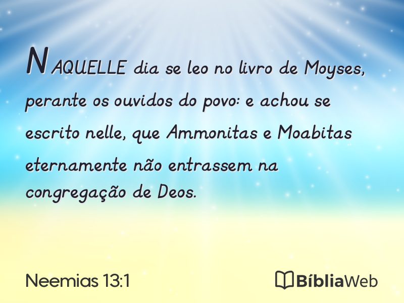 Neemias 13:1 em imagem para compartilhar
