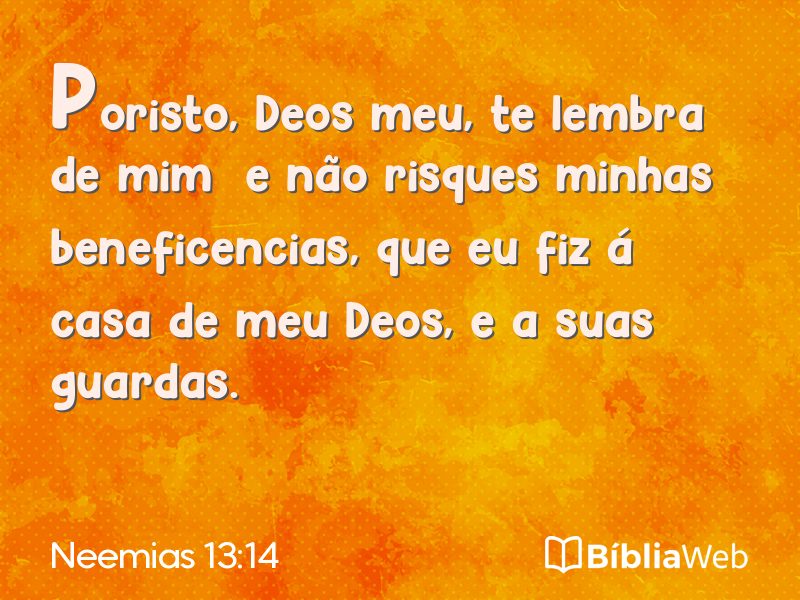 Neemias 13:14 em imagem para compartilhar