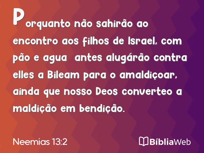 Neemias 13:2 em imagem para compartilhar