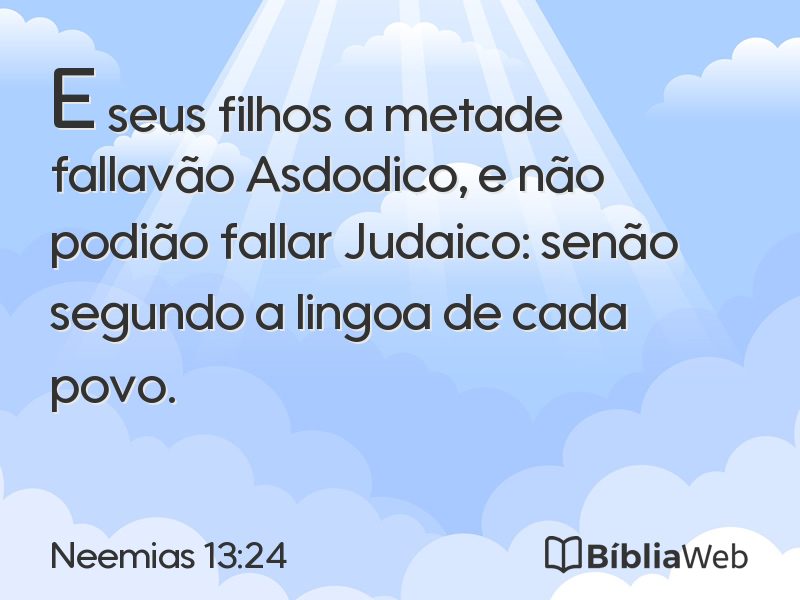 Neemias 13:24 em imagem para compartilhar