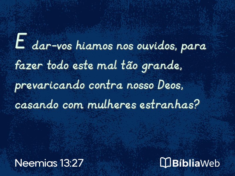 Neemias 13:27 em imagem para compartilhar