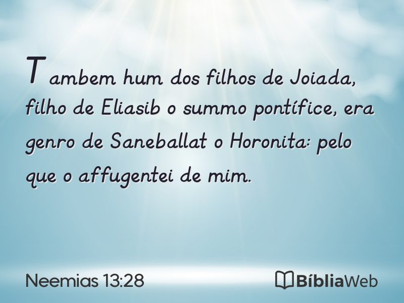 Neemias 13:28 em imagem para compartilhar