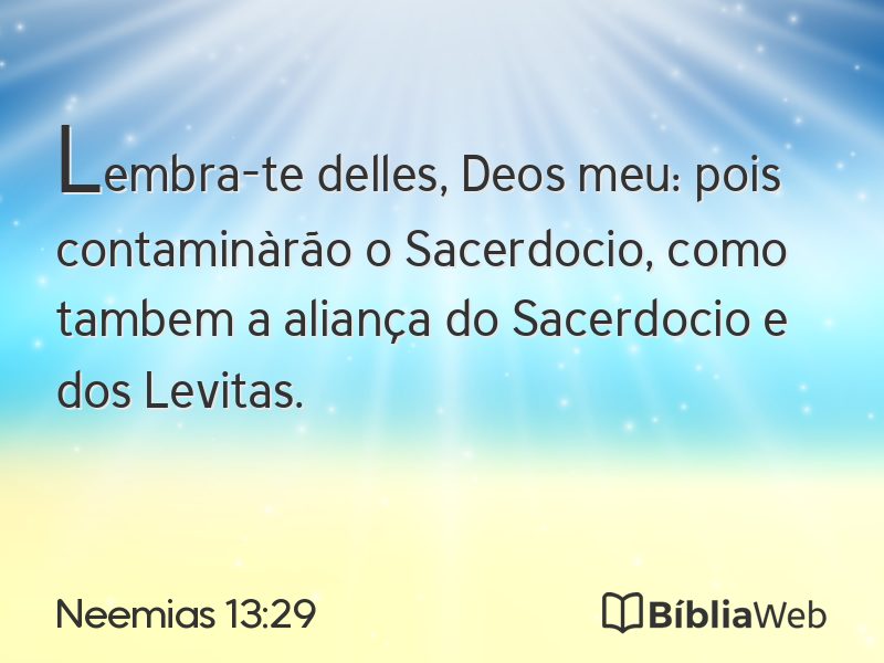 Neemias 13:29 em imagem para compartilhar