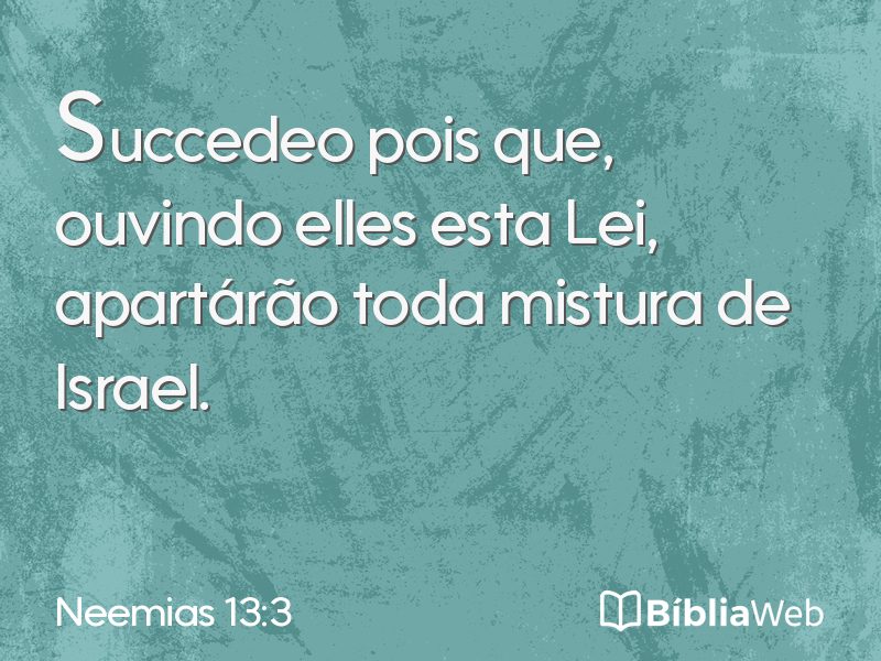 Neemias 13:3 em imagem para compartilhar