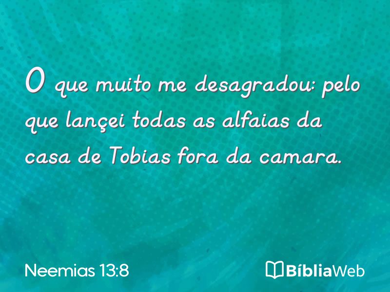 Neemias 13:8 em imagem para compartilhar