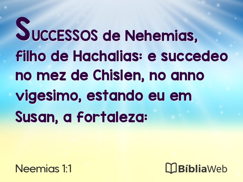 Neemias 1:1 em imagem para compartilhar