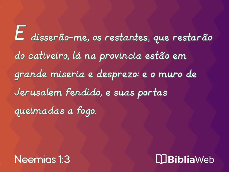 Neemias 1:3 em imagem para compartilhar