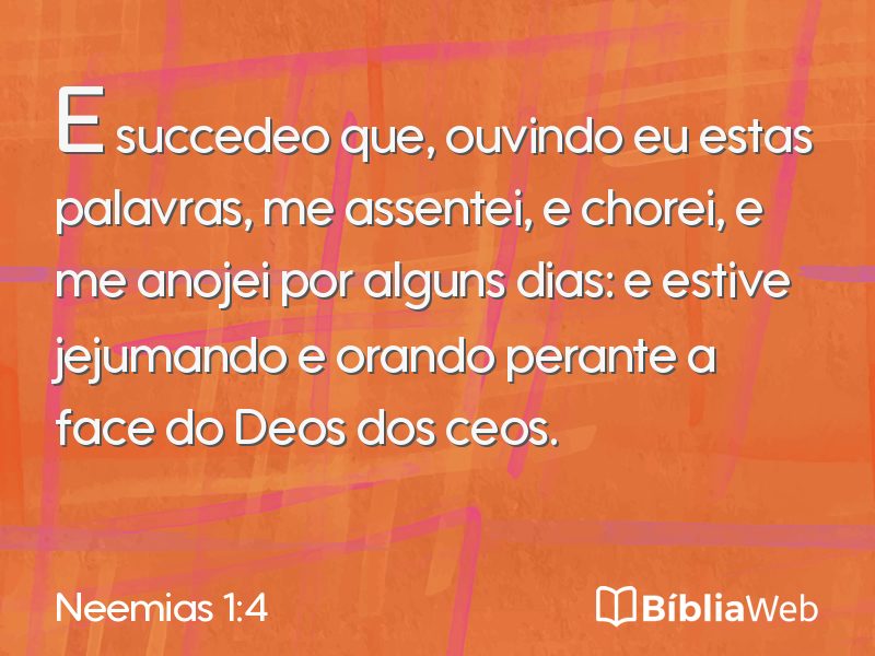 Neemias 1:4 em imagem para compartilhar
