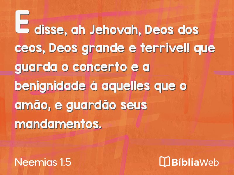 Neemias 1:5 em imagem para compartilhar