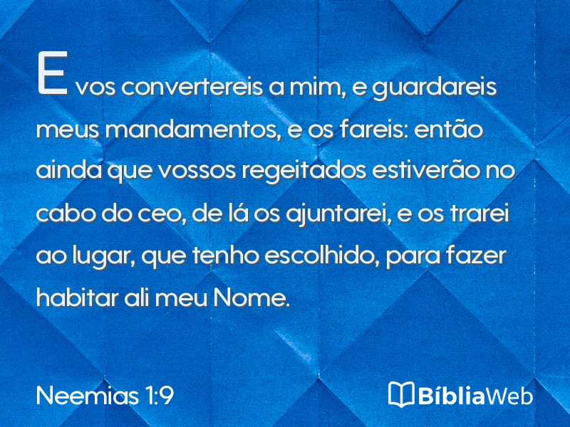 Neemias 1:9 em imagem para compartilhar