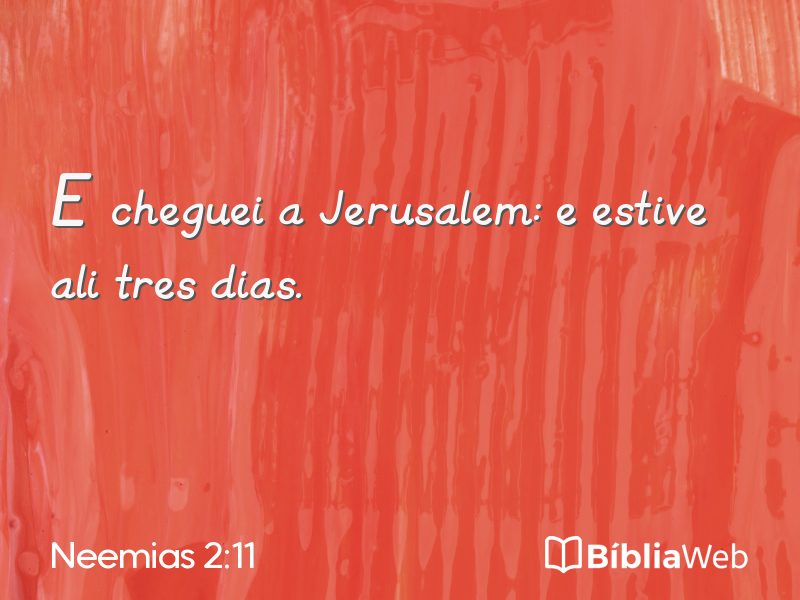 Neemias 2:11 em imagem para compartilhar