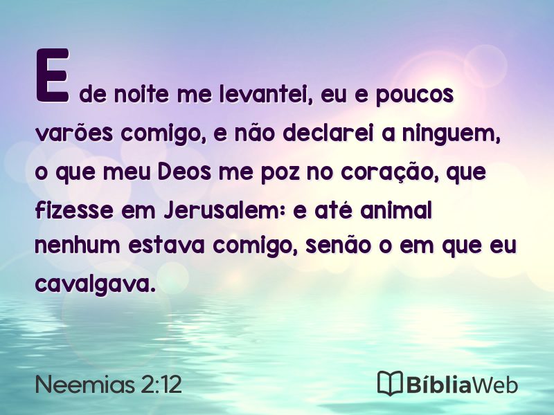 Neemias 2:12 em imagem para compartilhar
