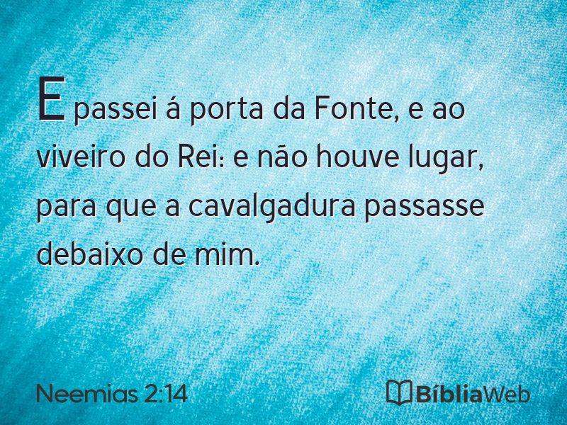 Neemias 2:14 em imagem para compartilhar