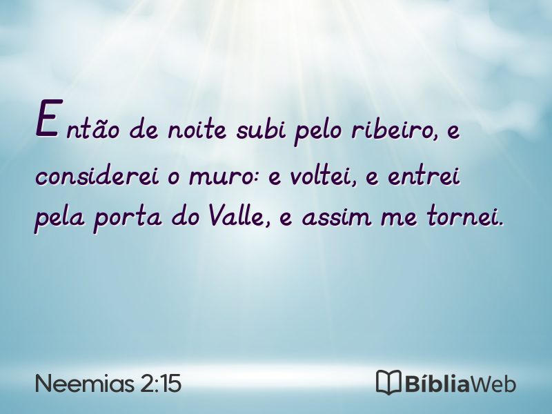 Neemias 2:15 em imagem para compartilhar