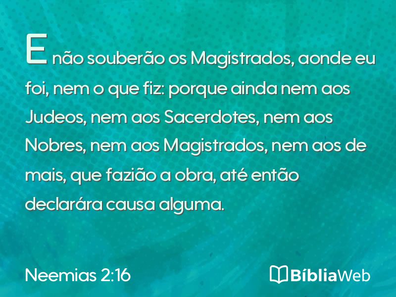 Neemias 2:16 em imagem para compartilhar