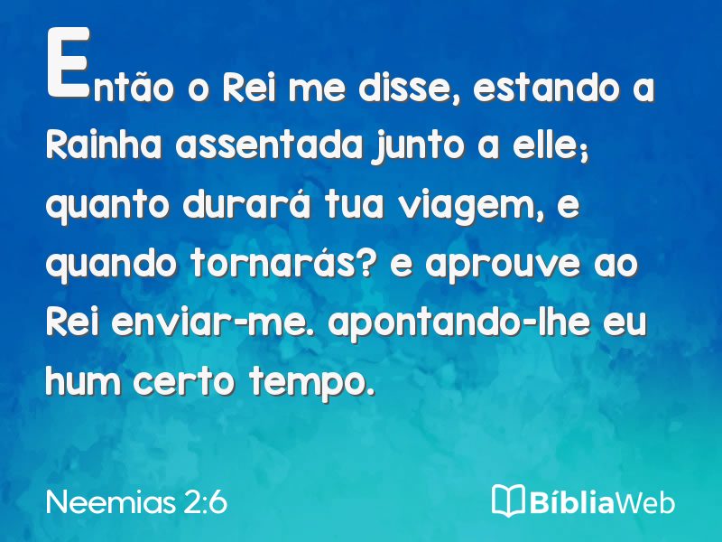 Neemias 2:6 em imagem para compartilhar