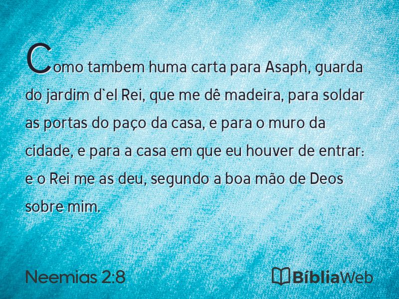 Neemias 2:8 em imagem para compartilhar