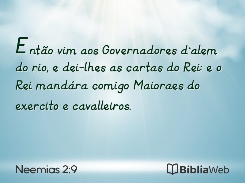 Neemias 2:9 em imagem para compartilhar