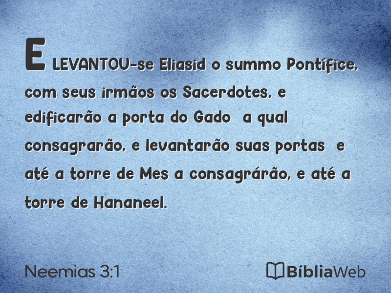 Neemias 3:1 em imagem para compartilhar