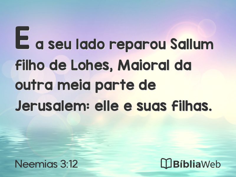 Neemias 3:12 em imagem para compartilhar